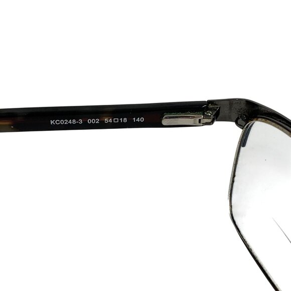 Kenneth Cole New York Black/Tortoise Rectangular Frame ONLY w/ Case + Cloth - Picture 6 of 8